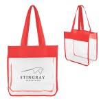 Cassie Clear Eva Tote Bag - 30213 CLRRED Silkscreen Cassie Clear Eva Tote Bag - 30213 CLRRED Silkscreen