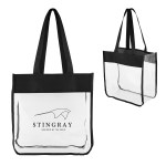 Cassie Clear Eva Tote Bag - 30213 CLRBLK Silkscreen Cassie Clear Eva Tote Bag - 30213 CLRBLK Silkscreen