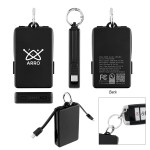 2,000 Mah Ul Listed Power Bank Key Ring - 25674 BLK Silkscreen 2,000 Mah Ul Listed Power Bank Key Ring - 25674 BLK Silkscreen