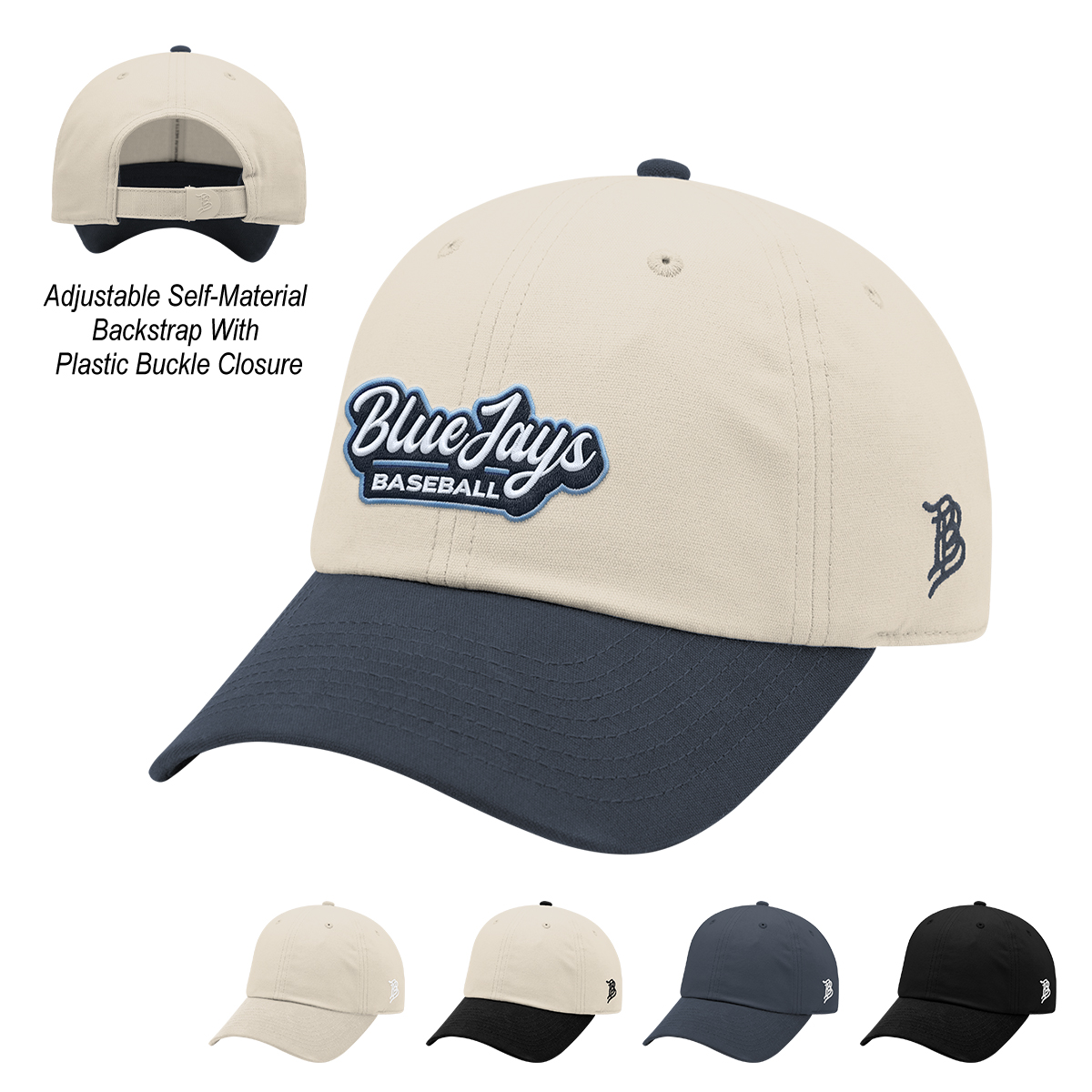 Branded Bills 525-01x Bare Curved Performance Cotton Canvas Dad Cap 1