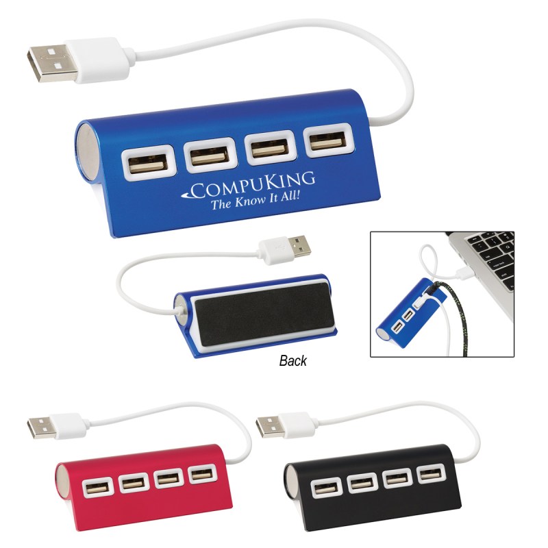 4-port Aluminum Wave Usb Hub 1 4-port Aluminum Wave Usb Hub 1
