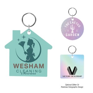 Acrylic Key Tag - Custom Shape 2" 1 Acrylic Key Tag - Custom Shape 2" 1