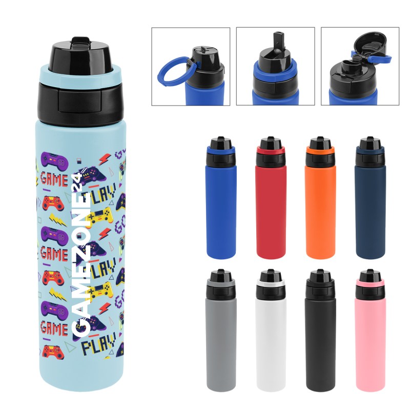 24 Oz. Full Color Pop Sip & Chug Recycled Stainless Steel Bottle 1 24 Oz. Full Color Pop Sip & Chug Recycled Stainless Steel Bottle 1