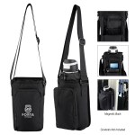 Endurance Magnetic Drawstring Bottle Bag - 30212 BLK Silkscreen Endurance Magnetic Drawstring Bottle Bag - 30212 BLK Silkscreen