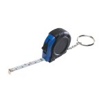Rubber Tape Measure Key Tag With Laminated Label - 7313 BLUBLK White Label Rubber Tape Measure Key Tag With Laminated Label - 7313 BLUBLK White Label