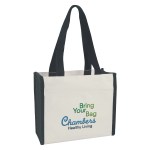 Heavy Cotton Canvas Tote Bag - 3234 NATBLK Embroidery Heavy Cotton Canvas Tote Bag - 3234 NATBLK Embroidery