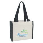 Heavy Cotton Canvas Tote Bag - 3234 NATBLK Colorbrite Heavy Cotton Canvas Tote Bag - 3234 NATBLK Colorbrite