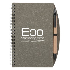 5" X 7" Eco-inspired Spiral Notebook & Pen 1 5" X 7" Eco-inspired Spiral Notebook & Pen 1