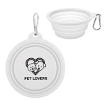 Collapsible Pet Bowl - 2412 WHT Silkscreen Collapsible Pet Bowl - 2412 WHT Silkscreen