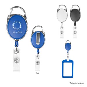 Retractable Badge Holder With Carabiner 1 Retractable Badge Holder With Carabiner 1