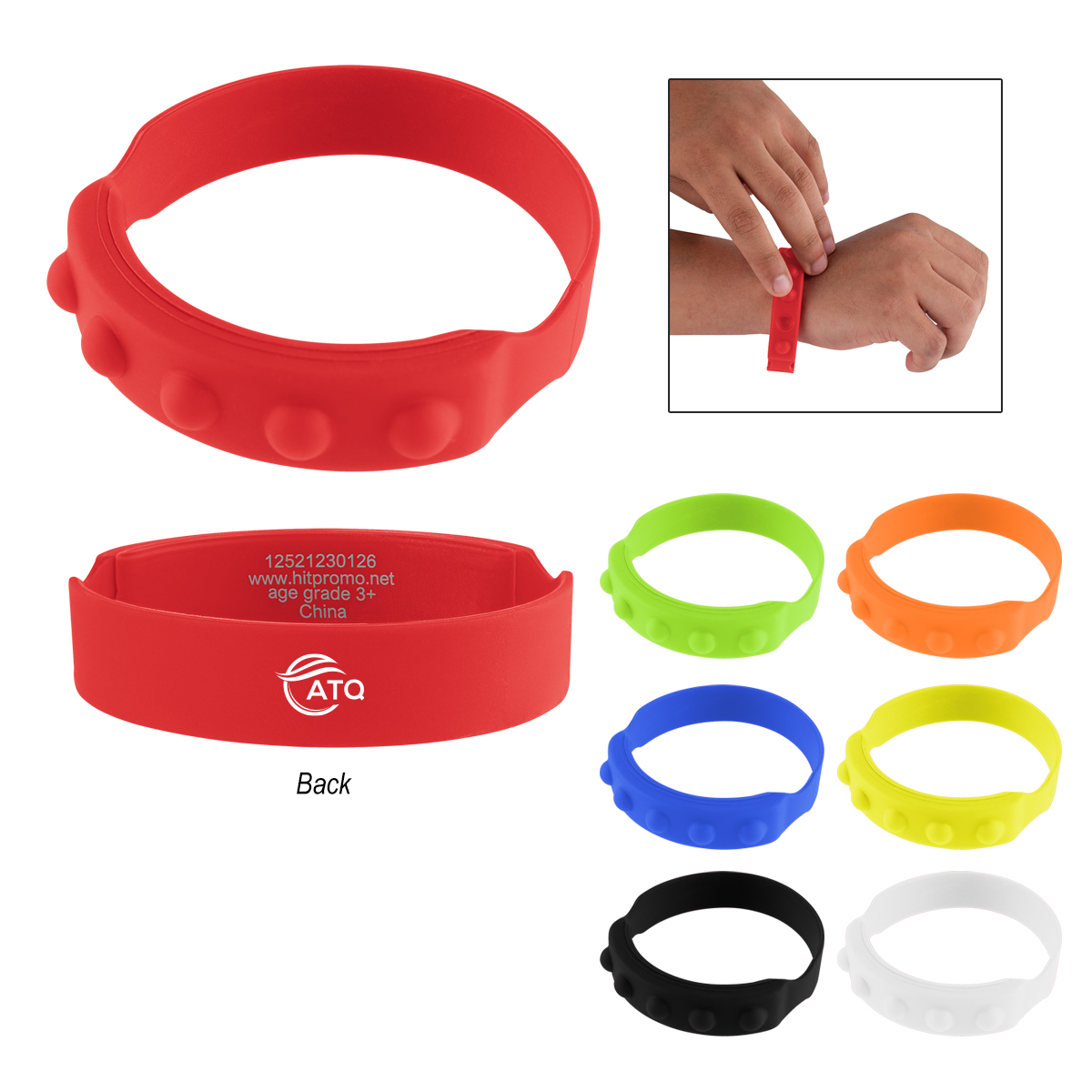 Push Pop Recycled Silicone Wristband 1