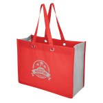 Expo Recycled Non-woven Shopper Tote Bag - 30222 REDGRA silkscreen Expo Recycled Non-woven Shopper Tote Bag - 30222 REDGRA silkscreen