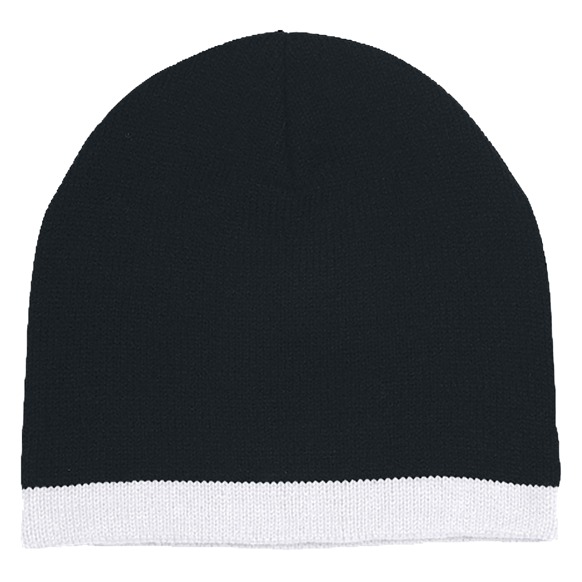 Knit Beanie With Stripe 1
