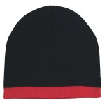 Knit Beanie With Stripe 2 Knit Beanie With Stripe 2