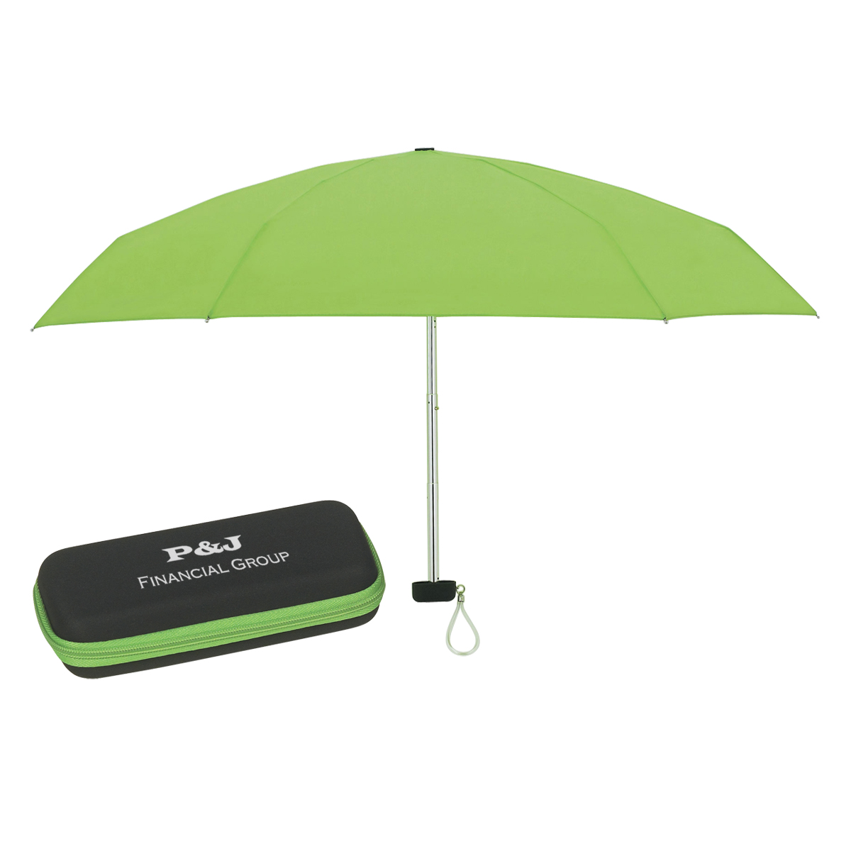 37" Arc Telescopic Folding Travel Umbrella With Eva Case 1