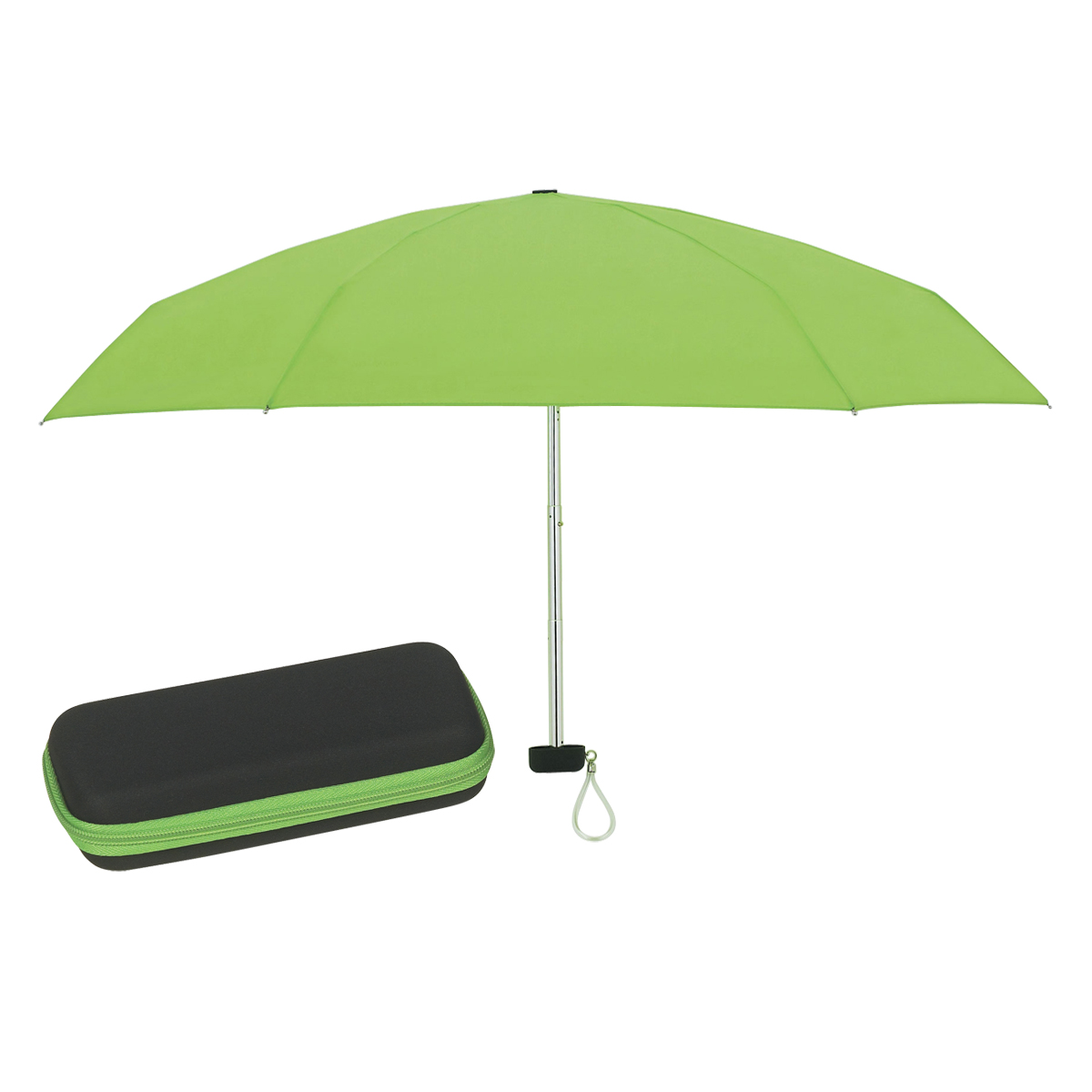 37" Arc Telescopic Folding Travel Umbrella With Eva Case 1