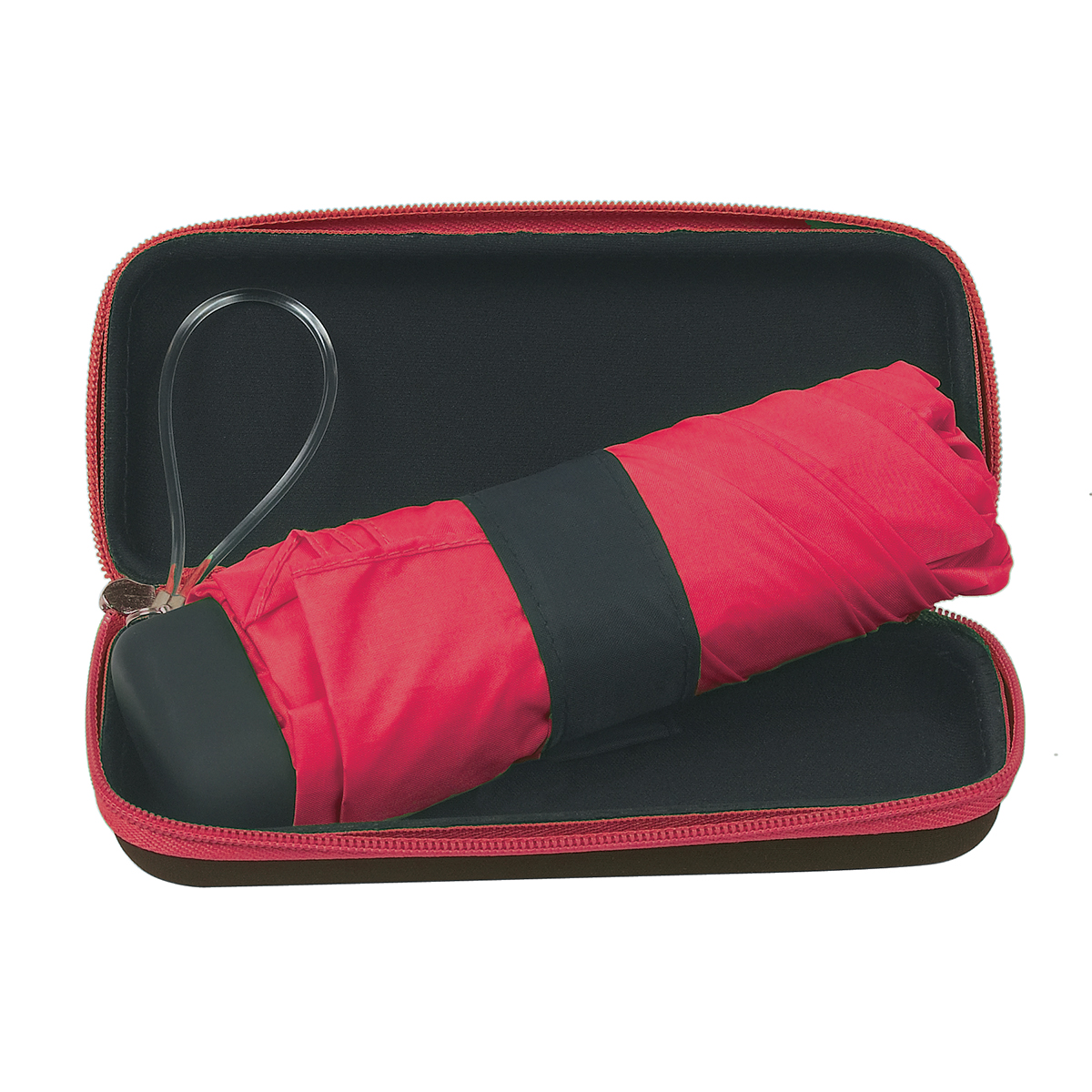37" Arc Telescopic Folding Travel Umbrella With Eva Case 1
