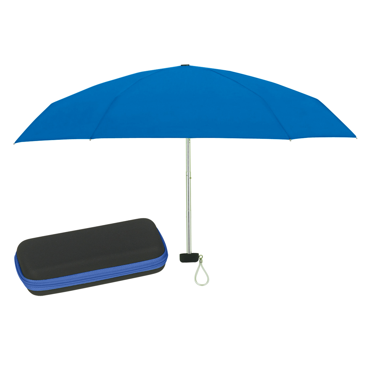 37" Arc Telescopic Folding Travel Umbrella With Eva Case 1