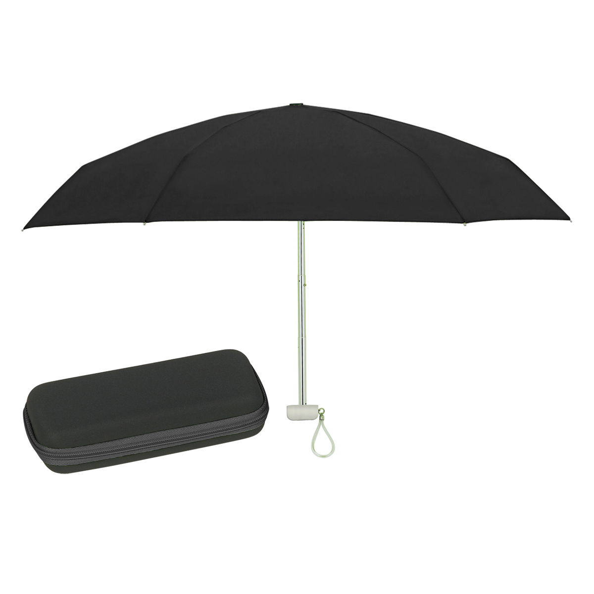 37" Arc Telescopic Folding Travel Umbrella With Eva Case 1