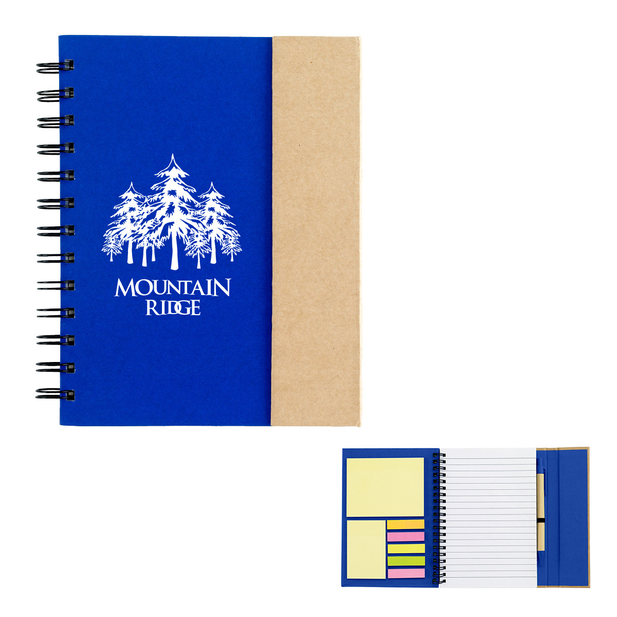 Spiral Notebook With Sticky Notes And Flags 1