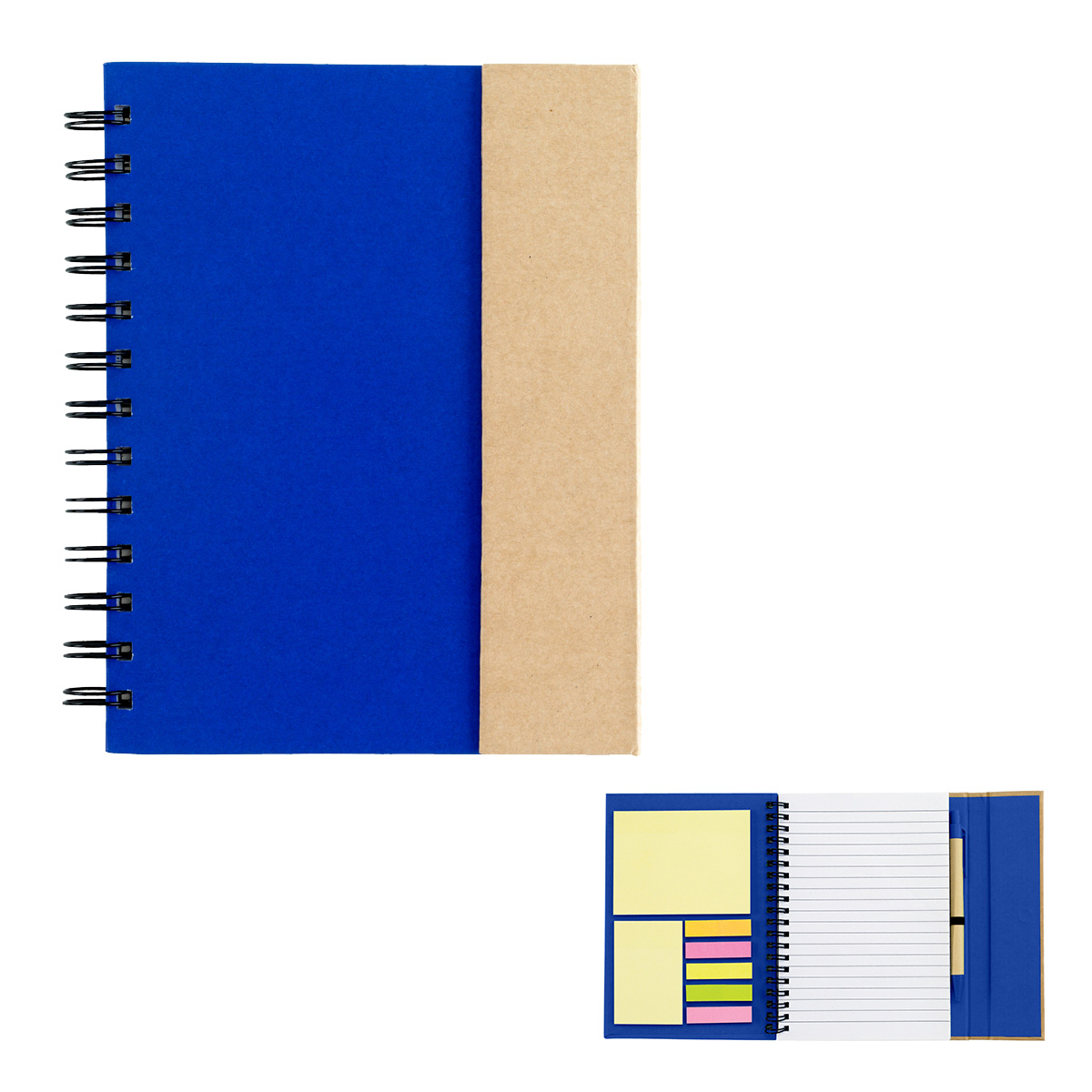 Spiral Notebook With Sticky Notes And Flags 1