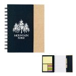 Spiral Notebook With Sticky Notes And Flags - 6107 NATBLK Silkscreen Spiral Notebook With Sticky Notes And Flags - 6107 NATBLK Silkscreen