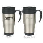 16 Oz. Stainless Steel Slide Action Travel Mug 1 16 Oz. Stainless Steel Slide Action Travel Mug 1