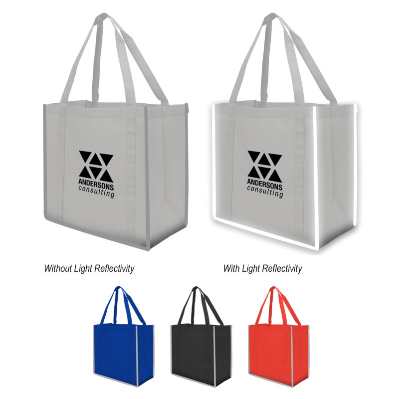 Reflective Large Grocery Tote Bag 1 Reflective Large Grocery Tote Bag 1