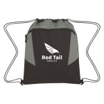 Tahoe Heathered Drawstring Backpack - 3469 BLKGRA Silkscreen Tahoe Heathered Drawstring Backpack - 3469 BLKGRA Silkscreen