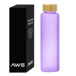 Aws 20 Oz. Belle Glass Bottle With Bamboo Lid - 6062 PUR Aws 20 Oz. Belle Glass Bottle With Bamboo Lid - 6062 PUR