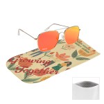 Aviator Sunglasses With Rpet Microfiber Sunglass Pouch - 98245 WHT Sublimation Aviator Sunglasses With Rpet Microfiber Sunglass Pouch - 98245 WHT Sublimation