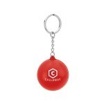 Round Pu Stress Reliever Keychain - 22354 RED Padprint Round Pu Stress Reliever Keychain - 22354 RED Padprint