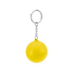 Round Pu Stress Reliever Keychain - 22354 YEL Blank Round Pu Stress Reliever Keychain - 22354 YEL Blank