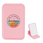 Leatherette Compact Mirror - 85048 PNK Digibrite Leatherette Compact Mirror - 85048 PNK Digibrite