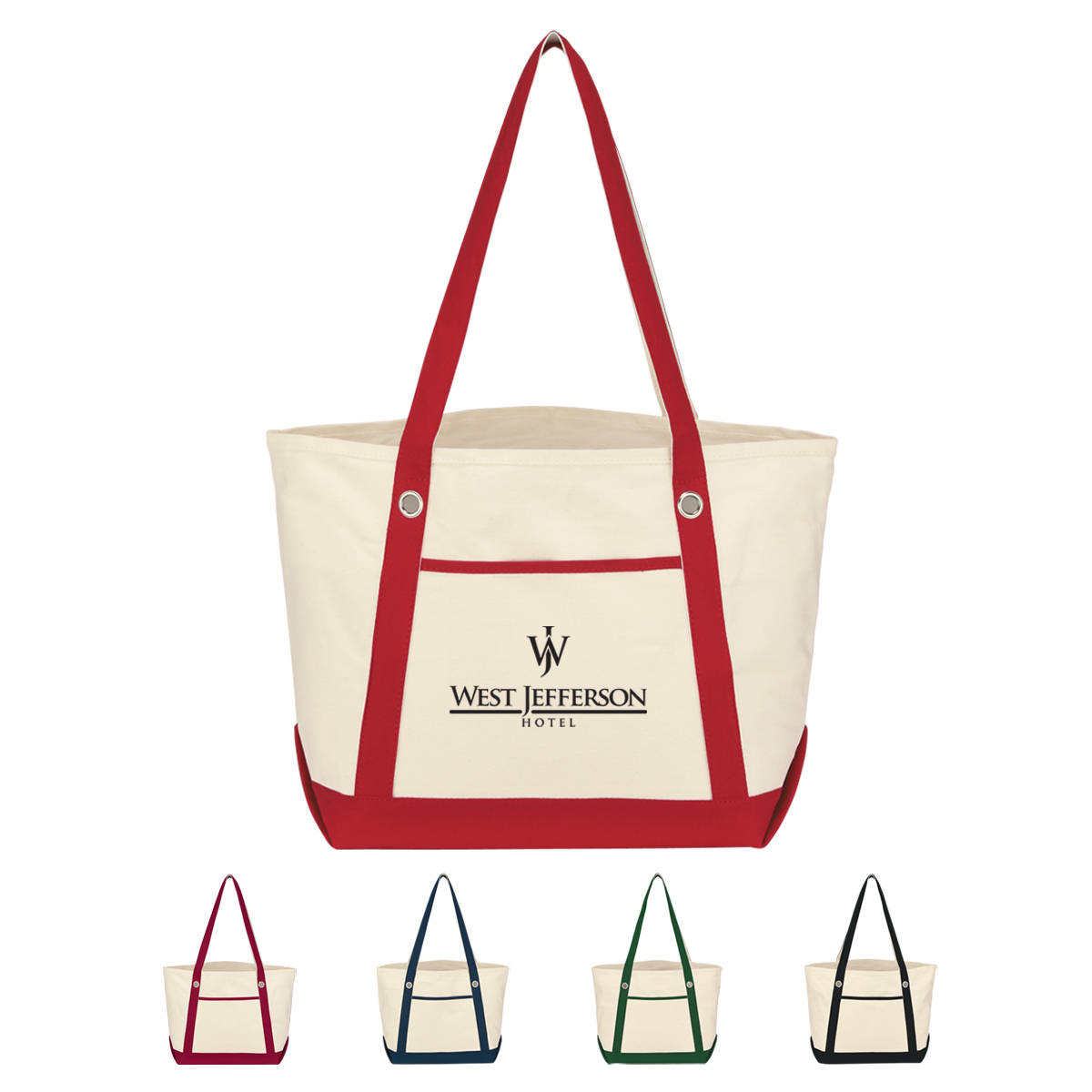 Medium Cotton Canvas Sailing Tote Bag 1