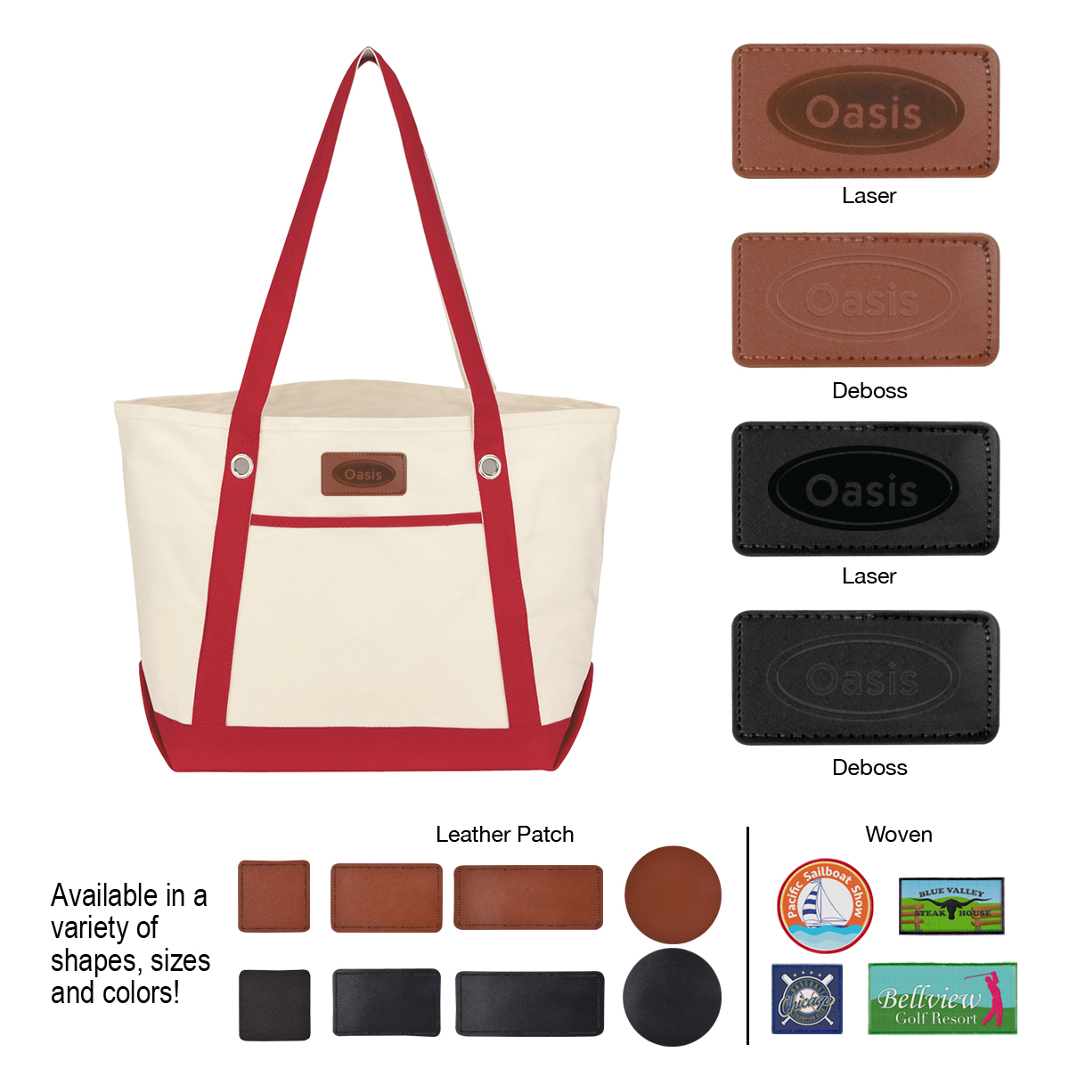 Medium Cotton Canvas Sailing Tote Bag 1