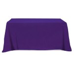 Flat Poly/cotton 4-sided Table Cover - Fits 6' Standard Table - 0XTFL46 red Flat Poly/cotton 4-sided Table Cover - Fits 6' Standard Table - 0XTFL46 red