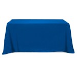 Flat Poly/cotton 4-sided Table Cover - Fits 6' Standard Table - 0XTFL46 white Flat Poly/cotton 4-sided Table Cover - Fits 6' Standard Table - 0XTFL46 white