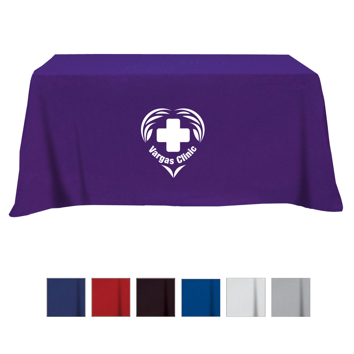 Flat Poly/cotton 4-sided Table Cover - Fits 6' Standard Table 1