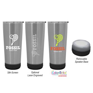 18 Oz. Stainless Steel Tumbler With Speaker 1 18 Oz. Stainless Steel Tumbler With Speaker 1