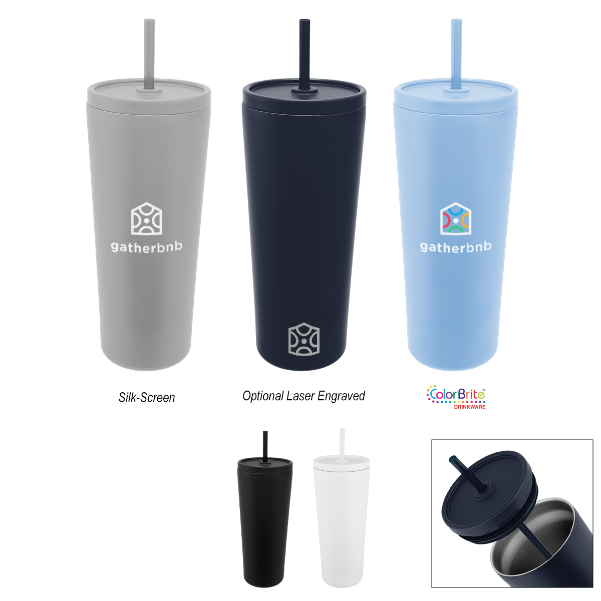 24 Oz. Brooklyn Recycled Stainless Steel Tumbler 1