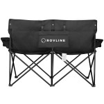 Double Take Folding Chair For Two - 7077 BLK Silkscreen Double Take Folding Chair For Two - 7077 BLK Silkscreen