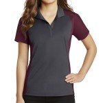 Sport-tek® Ladies' Colorblock Micropiqué Sport-wick® Polo - LST652 irongreymaroon Sport-tek® Ladies' Colorblock Micropiqué Sport-wick® Polo - LST652 irongreymaroon
