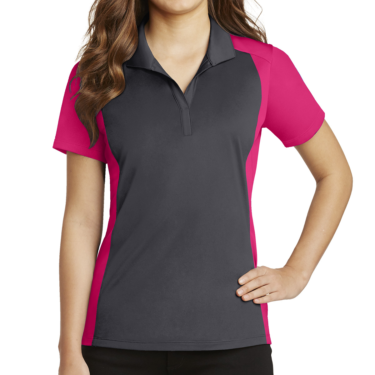 Sport-tek® Ladies' Colorblock Micropiqué Sport-wick® Polo 1