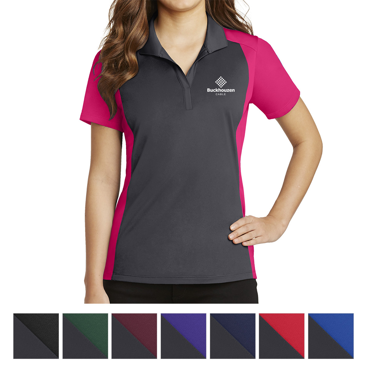 Sport-tek® Ladies' Colorblock Micropiqué Sport-wick® Polo 1