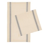 Cotton Stripe Tea Towel - 8094 NATGRA Blank Cotton Stripe Tea Towel - 8094 NATGRA Blank