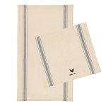 Cotton Stripe Tea Towel - 8094 NATGRA Embroidery Cotton Stripe Tea Towel - 8094 NATGRA Embroidery