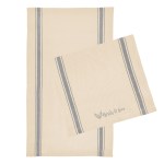 Cotton Stripe Tea Towel - 8094 NATGRA Silkscreen Cotton Stripe Tea Towel - 8094 NATGRA Silkscreen