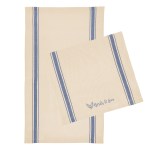 Cotton Stripe Tea Towel - 8094 NATNAV Silkscreen Cotton Stripe Tea Towel - 8094 NATNAV Silkscreen