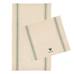 Cotton Stripe Tea Towel - 8094 NATOLV Embroidery Cotton Stripe Tea Towel - 8094 NATOLV Embroidery